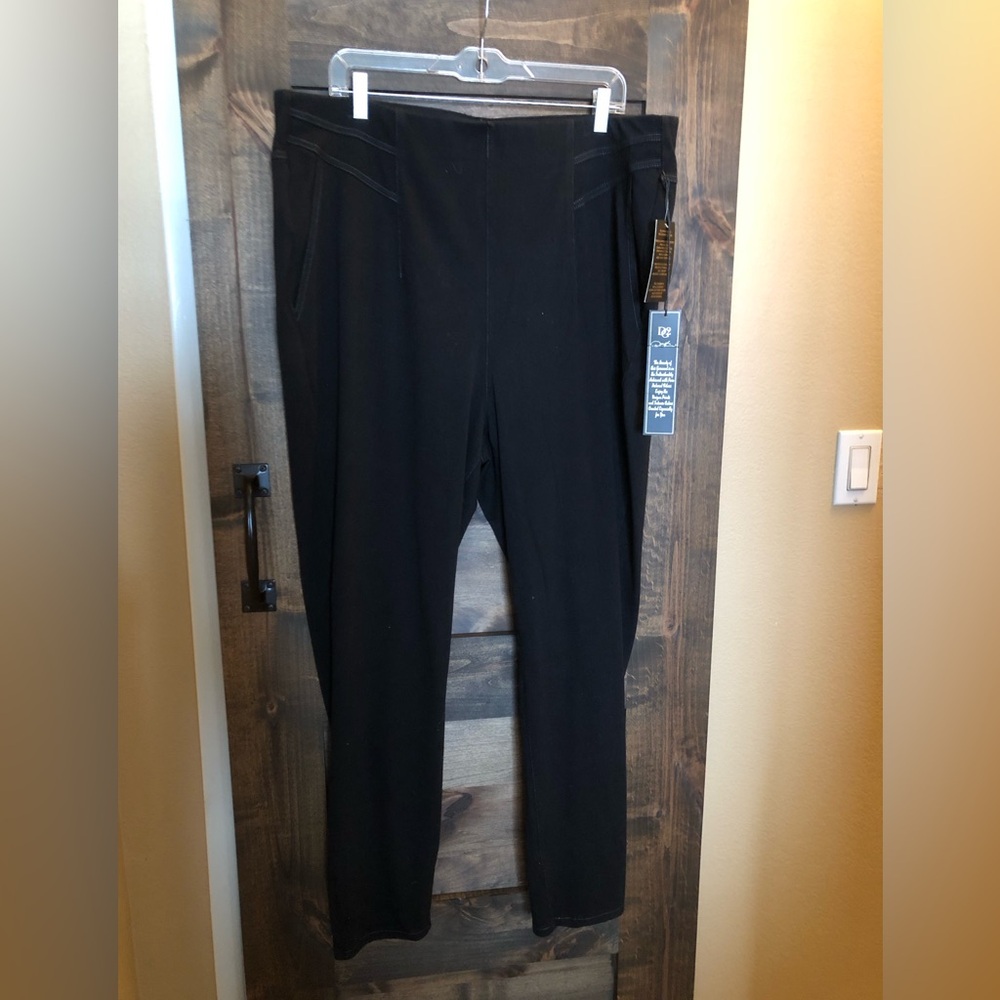 Superstretch knit denim jeans by Diane Gilman
